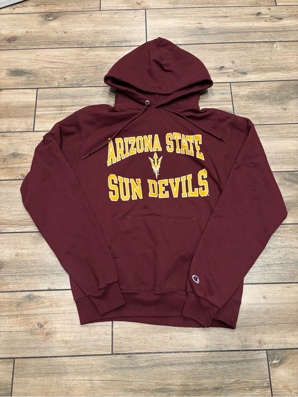 Champion Authentic Arizona State Sun Devils Hoodie Maroon Small ASU